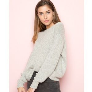 Salt and pepper crew neck sweater